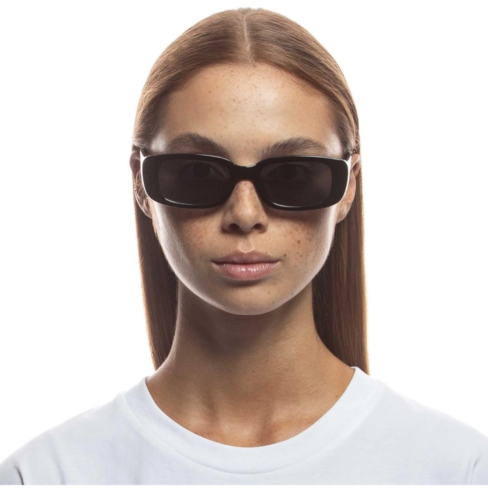 Rectangular Unisex Sunglasses Black - image 1